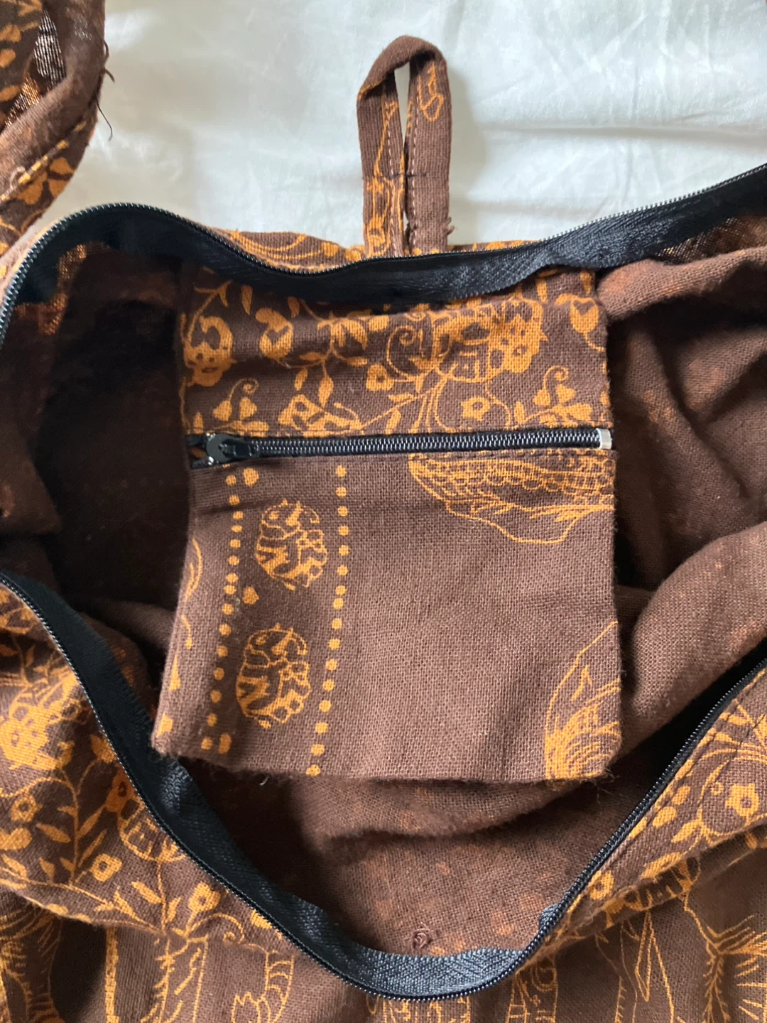 Brown Elephant-Print Boho Sling Shoulder Bag - photo 3