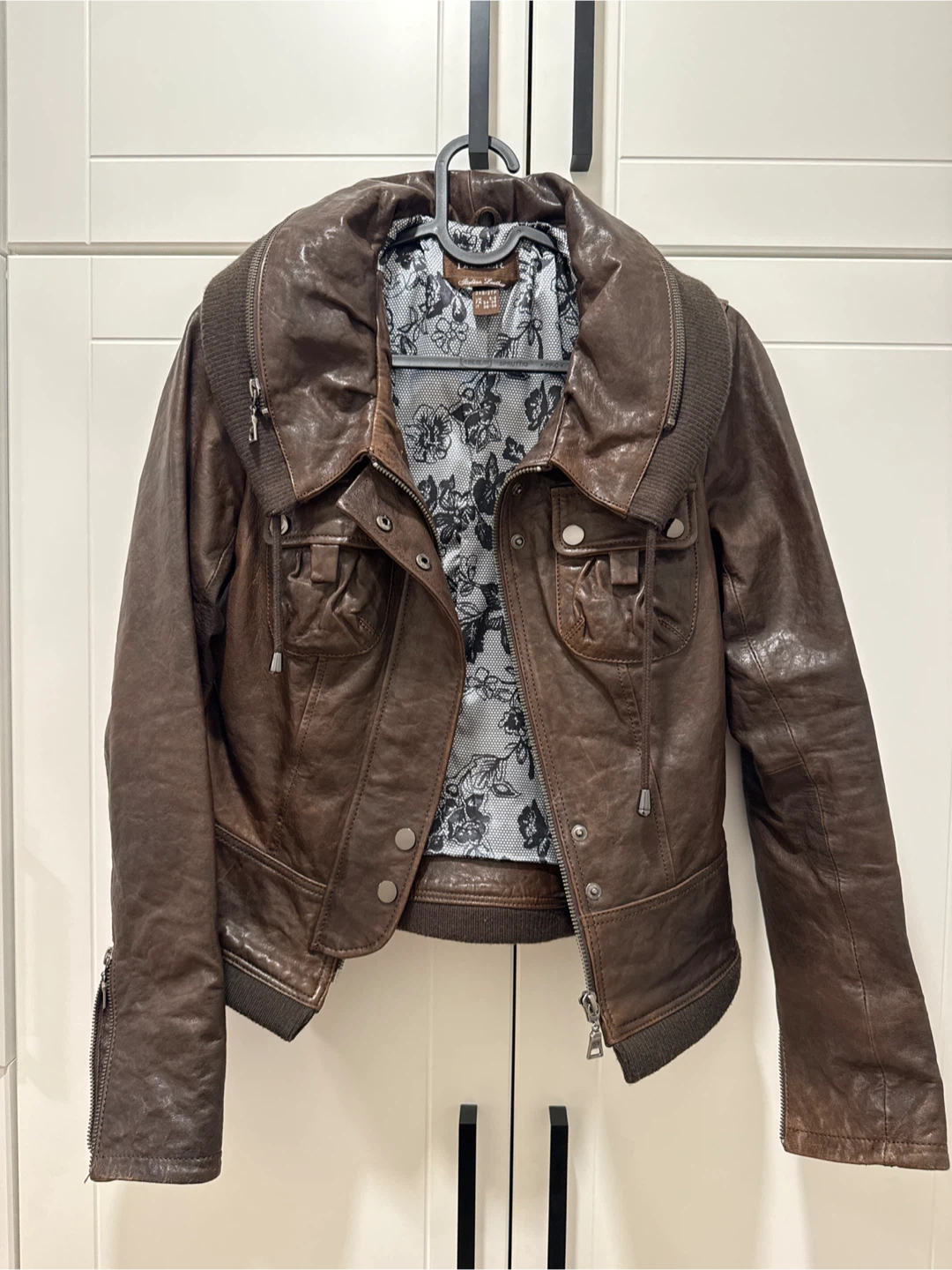 Danier -Brown Leather Jacket - XXS
