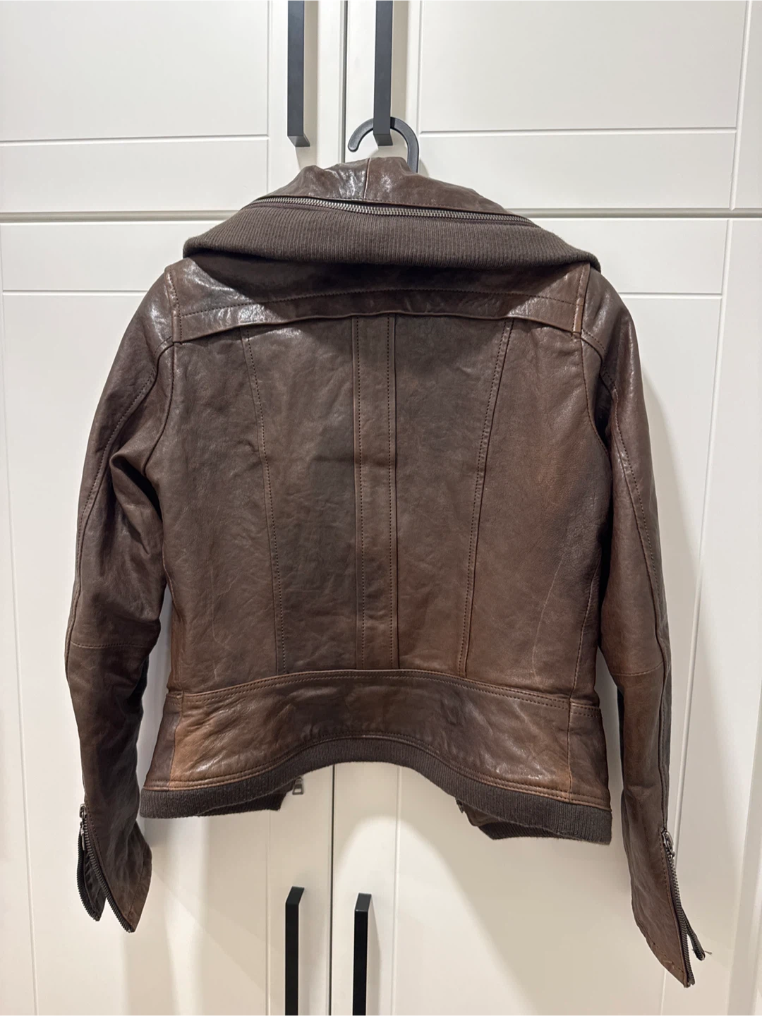 Danier -Brown Leather Jacket - XXS - photo 2
