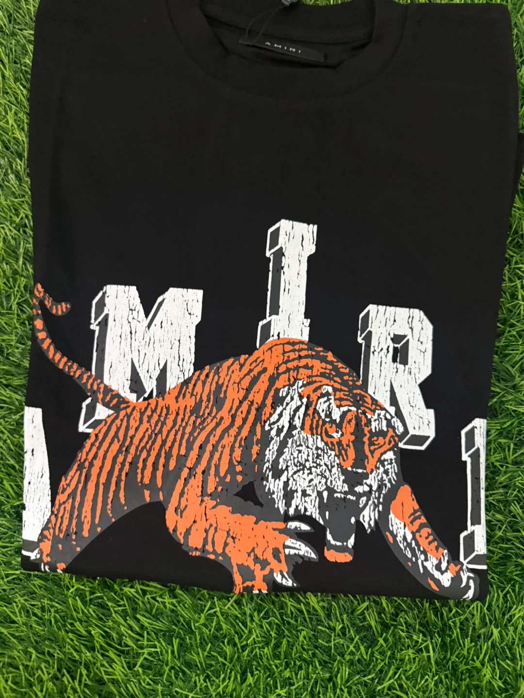 AMIRI Black Tiger Print T-Shirt