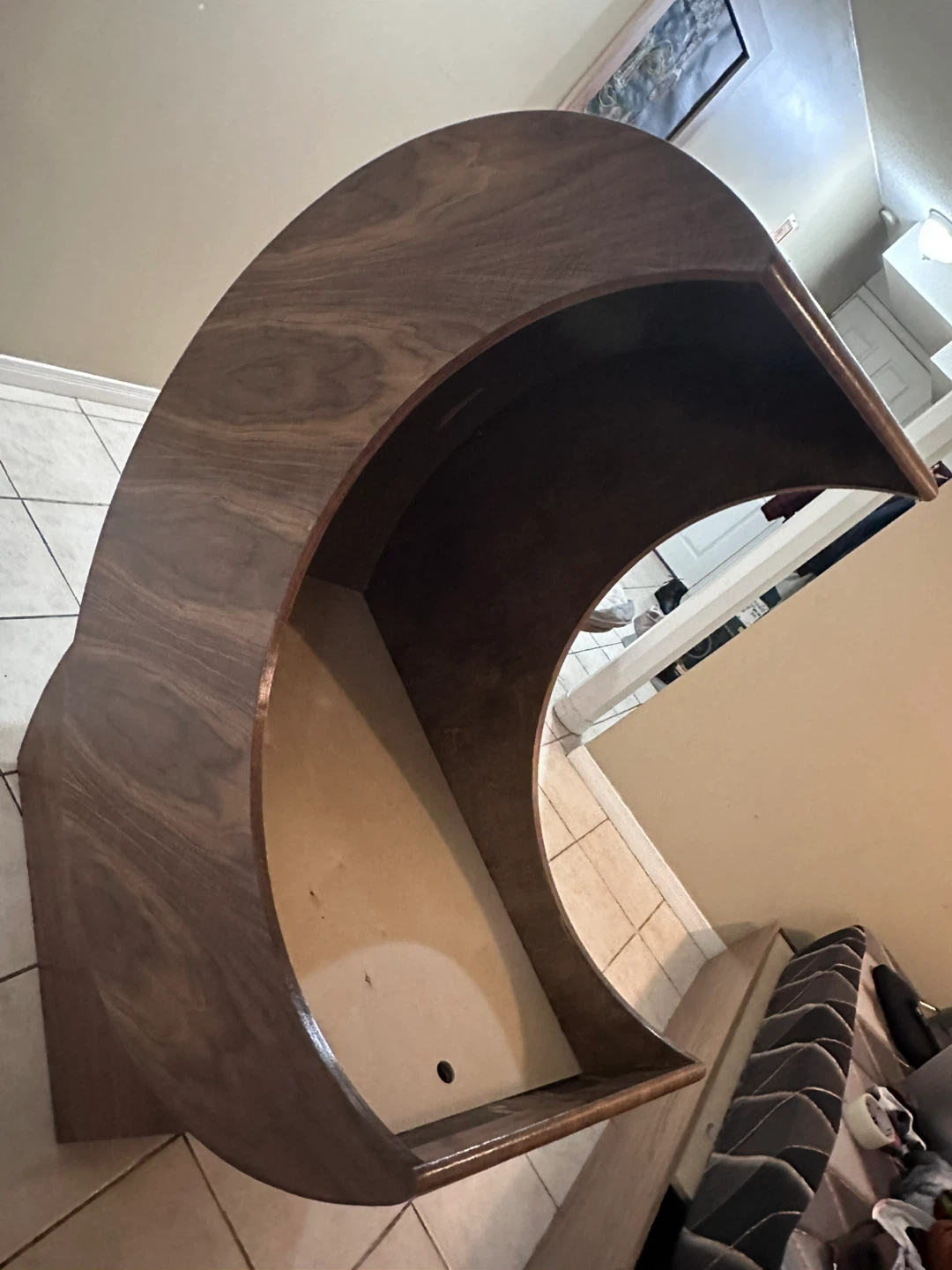 Wooden Crescent Moon Shelf baby crib