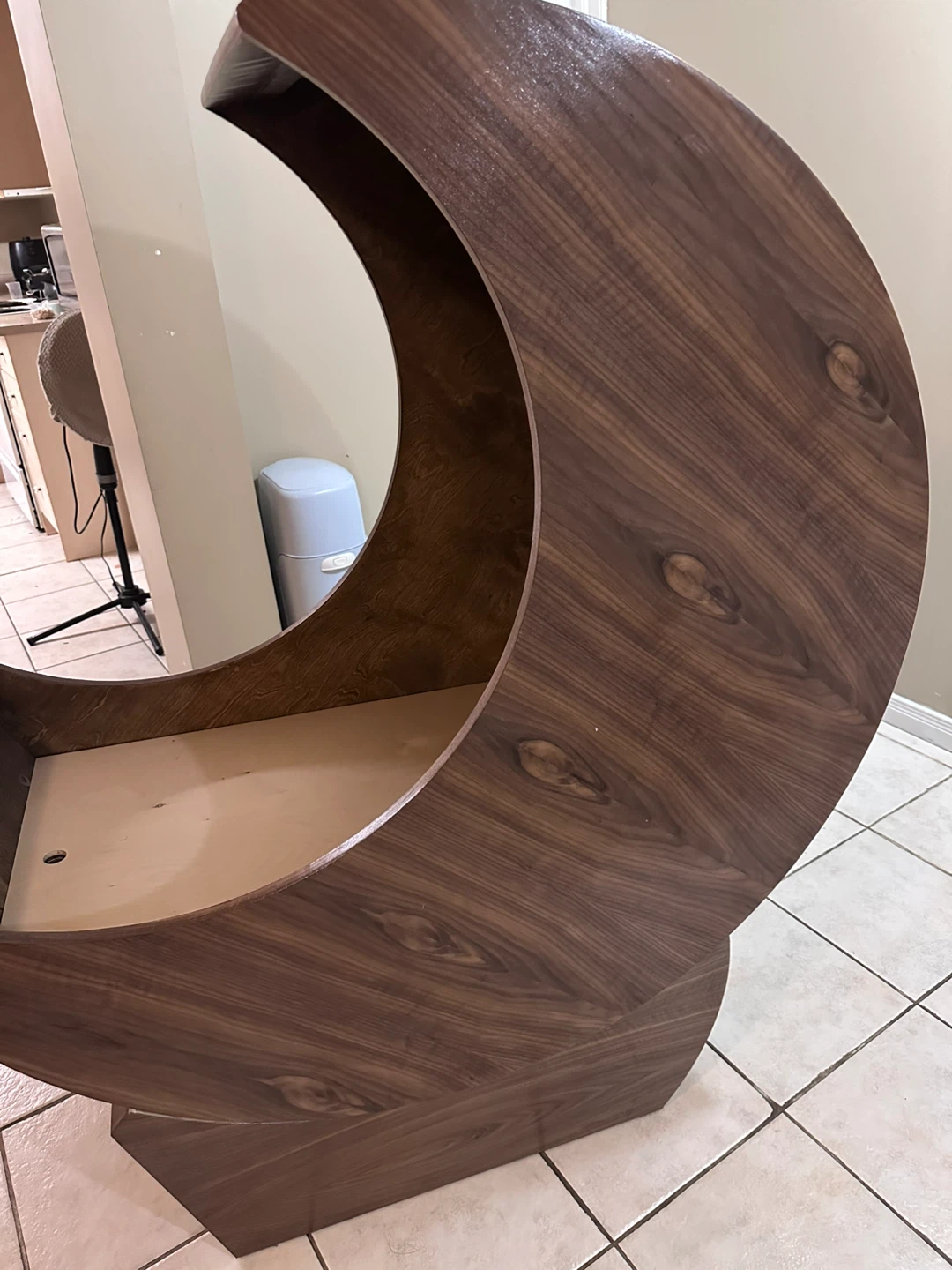 Wooden Crescent Moon Shelf baby crib - photo 2