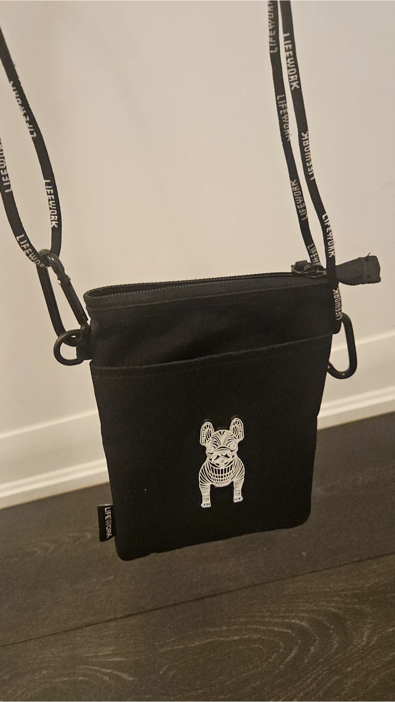 LIFEWORK Black French Bulldog Crossbody Bag