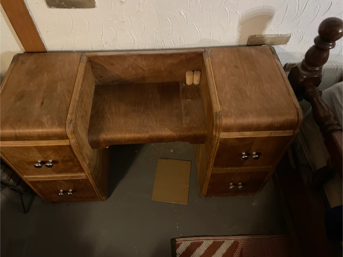 Vintage Vanity Desk with Drawers