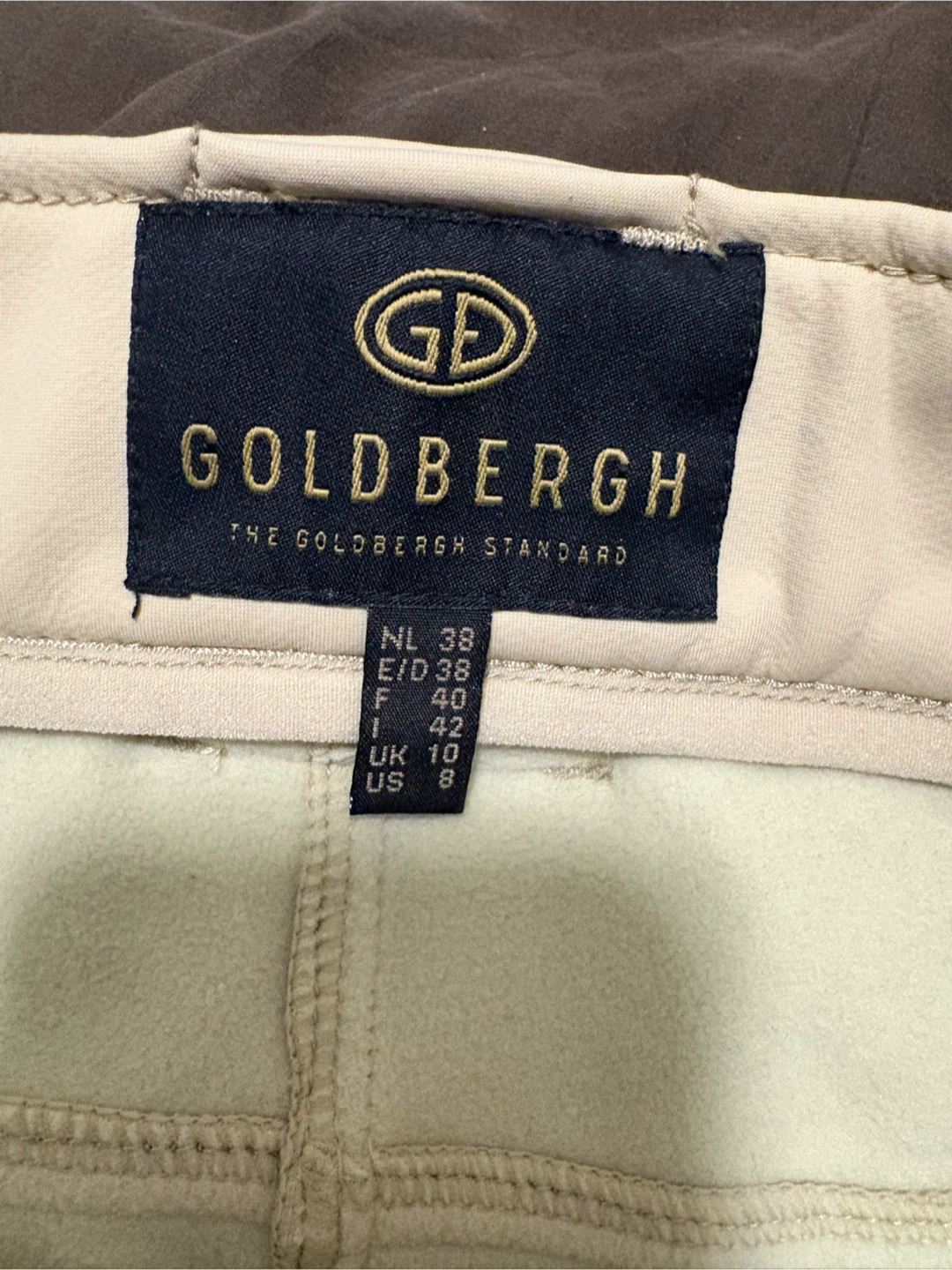 GOLDBERGH Beige Stirrup Pants - Size US 8