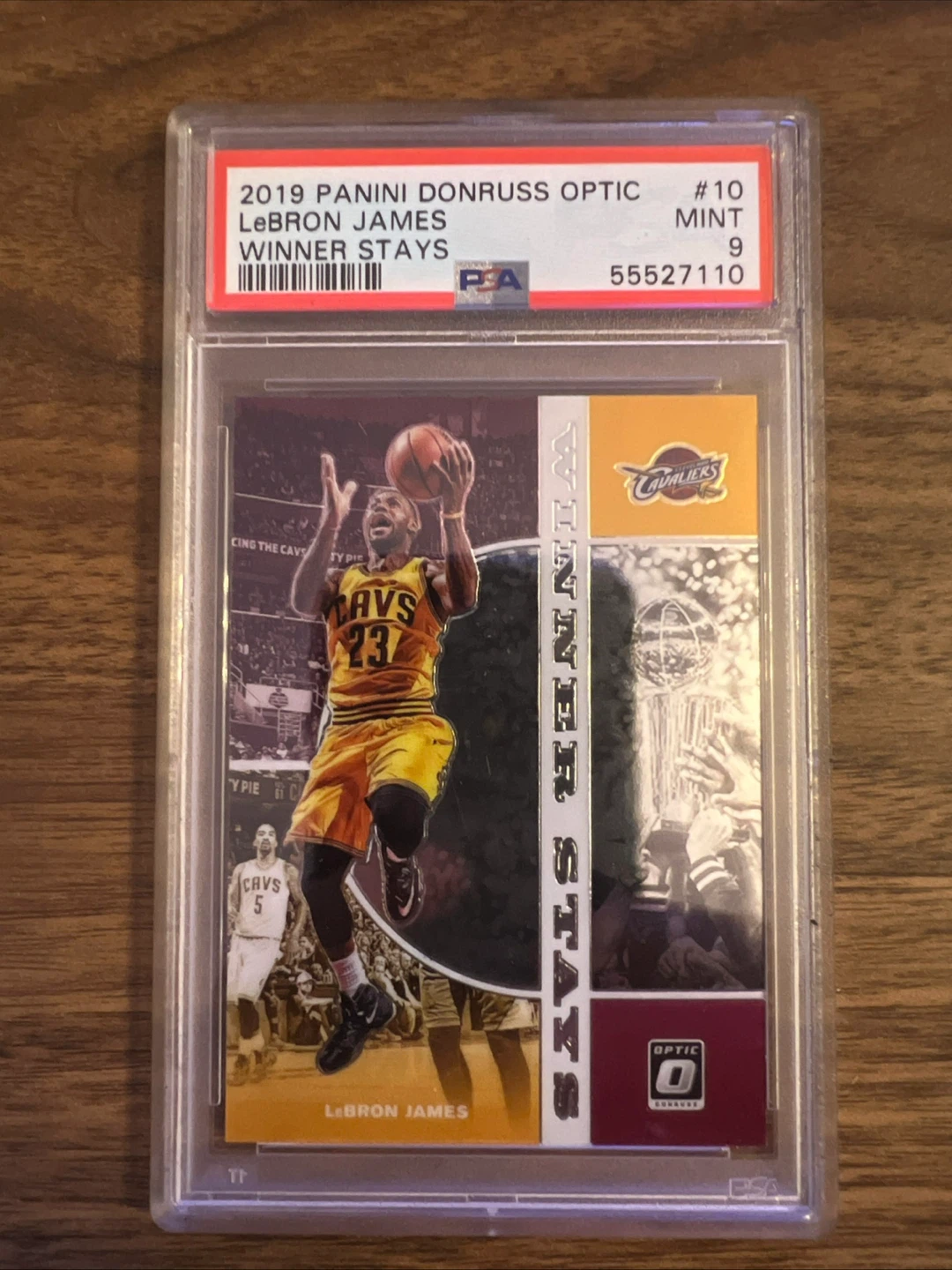 2019 Panini Donruss Optic LeBron James Winner Stays #10 PSA 9