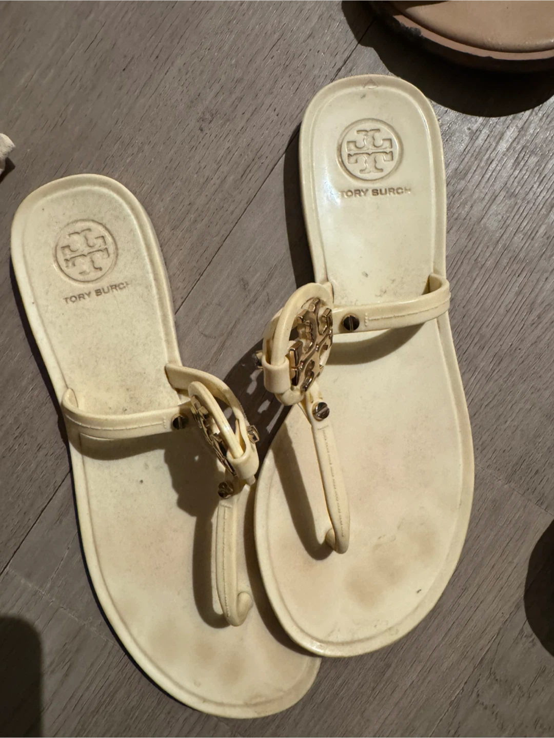 Tory Burch Women's Miller Flip Flops Cream Size 7 - photo 2