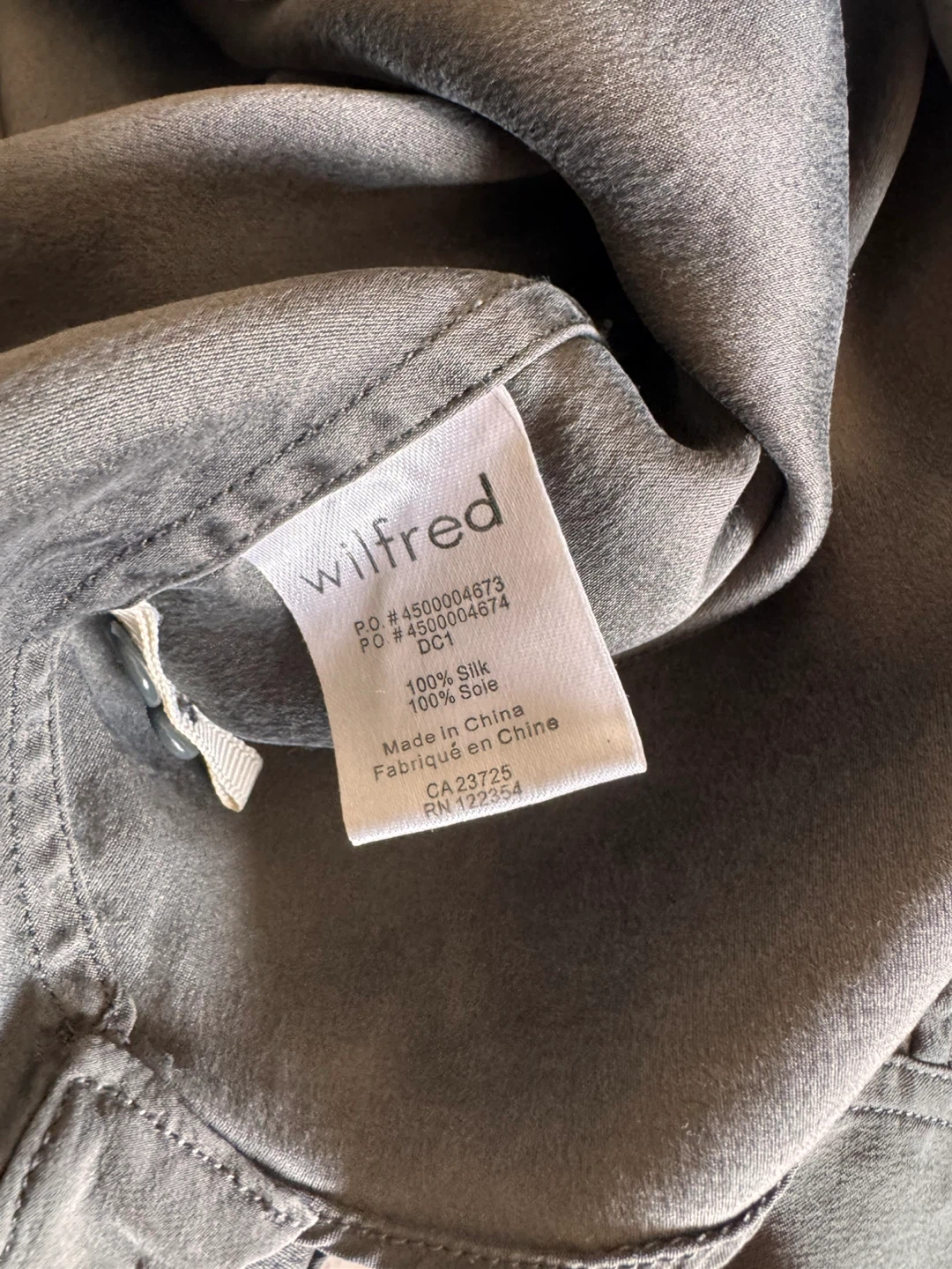 Wilfred 100% Silk Button-Up Shirt - photo 4