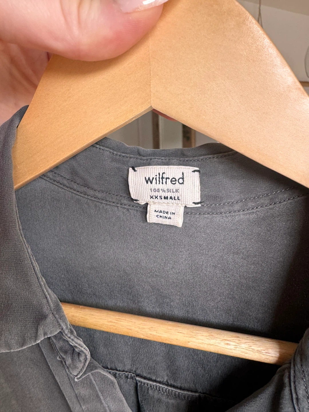 Wilfred 100% Silk Button-Up Shirt - photo 3