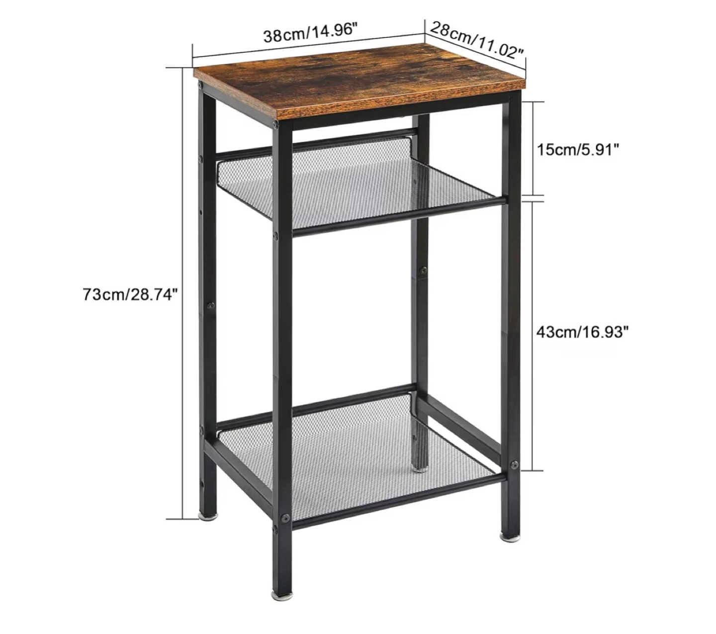Set of 2 Industrial Style End Tables - photo 2