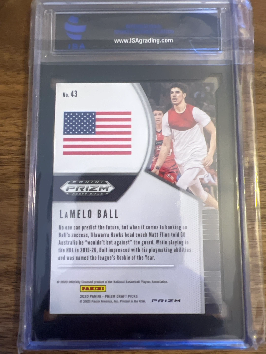 2020 Panini Prizm Draft Picks Lamelo Ball Red Ice#43 GEM MT 10 - photo 2