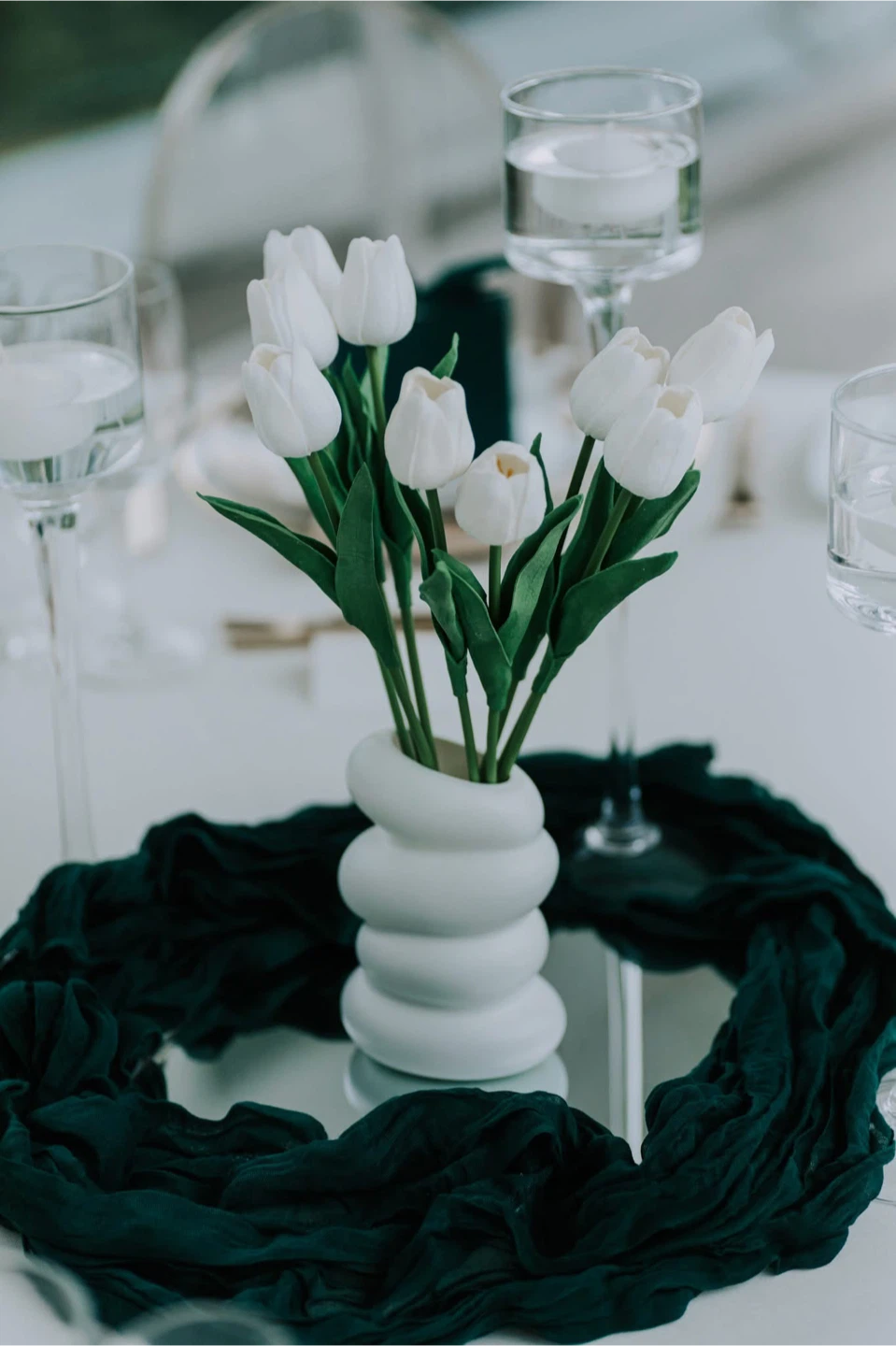 White Tulip Artificial Flowers
