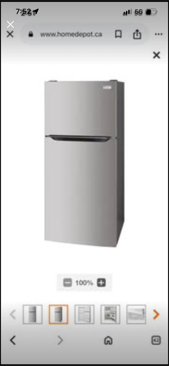 New Frigidaire 18 Cu. Ft. 30” Top Freezer Refrigerator - photo 2