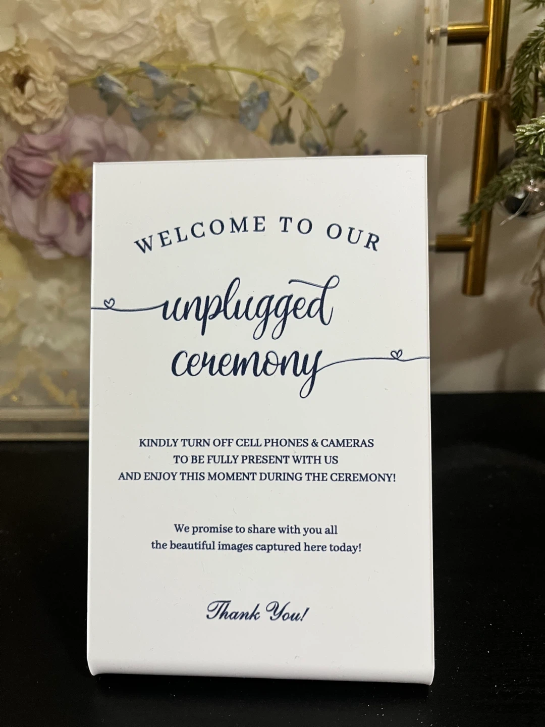 Unplugged Ceremony Sign