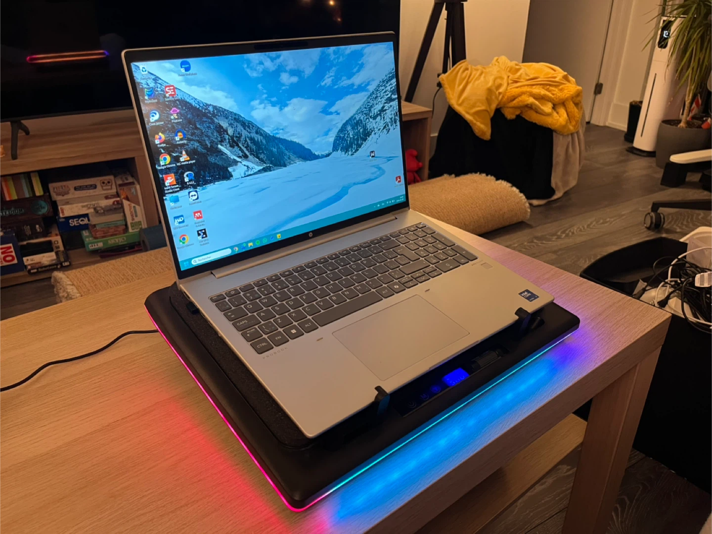 Llano V12 Laptop Cooling Pad with RGB Lighting and USB hub