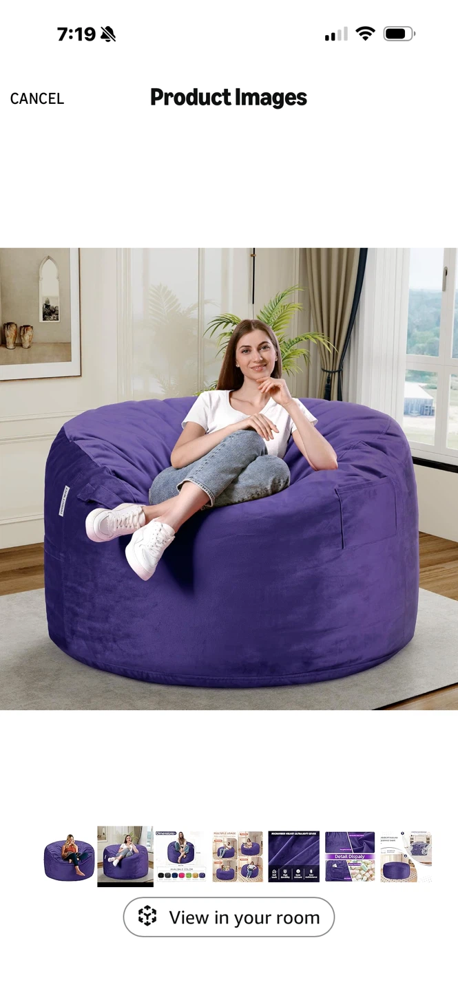Purple Bean Bag Chair