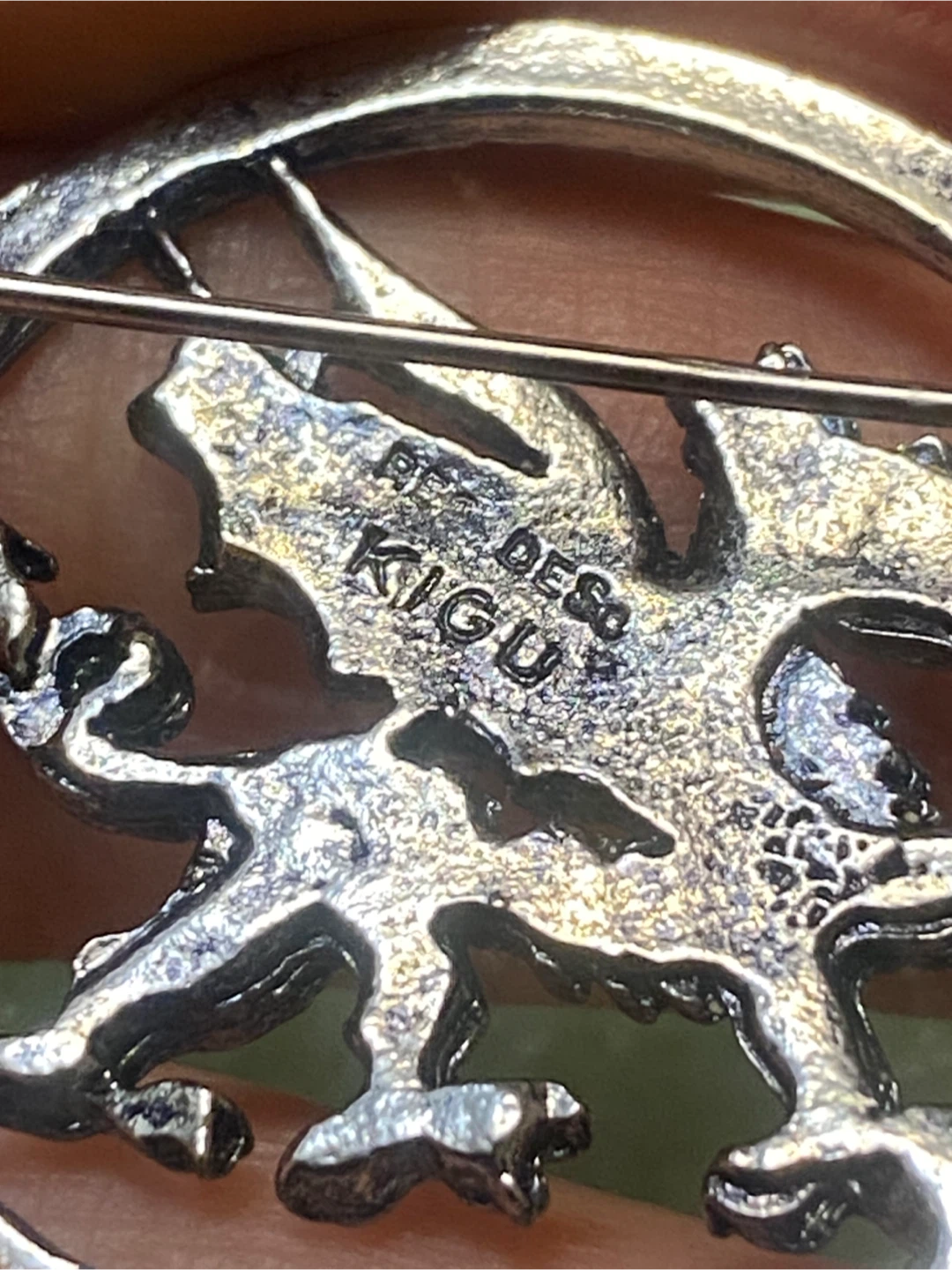 Vintage KIGU Welsh Dragon Brooch Pin - photo 5