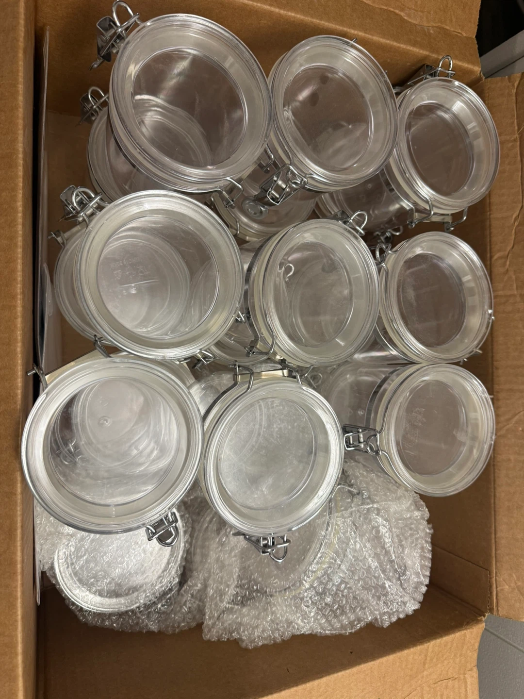 Plastic Storage Jars with Locking Airtight Lid