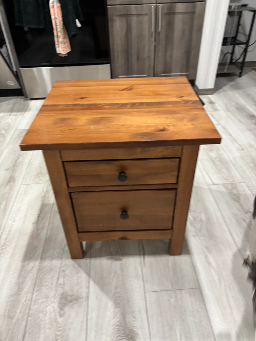 Wooden End Table with Two Drawers - photo 2
