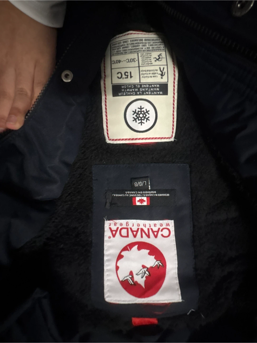 Canada Weather Gear Navy Parka Jacket - Size L - photo 2