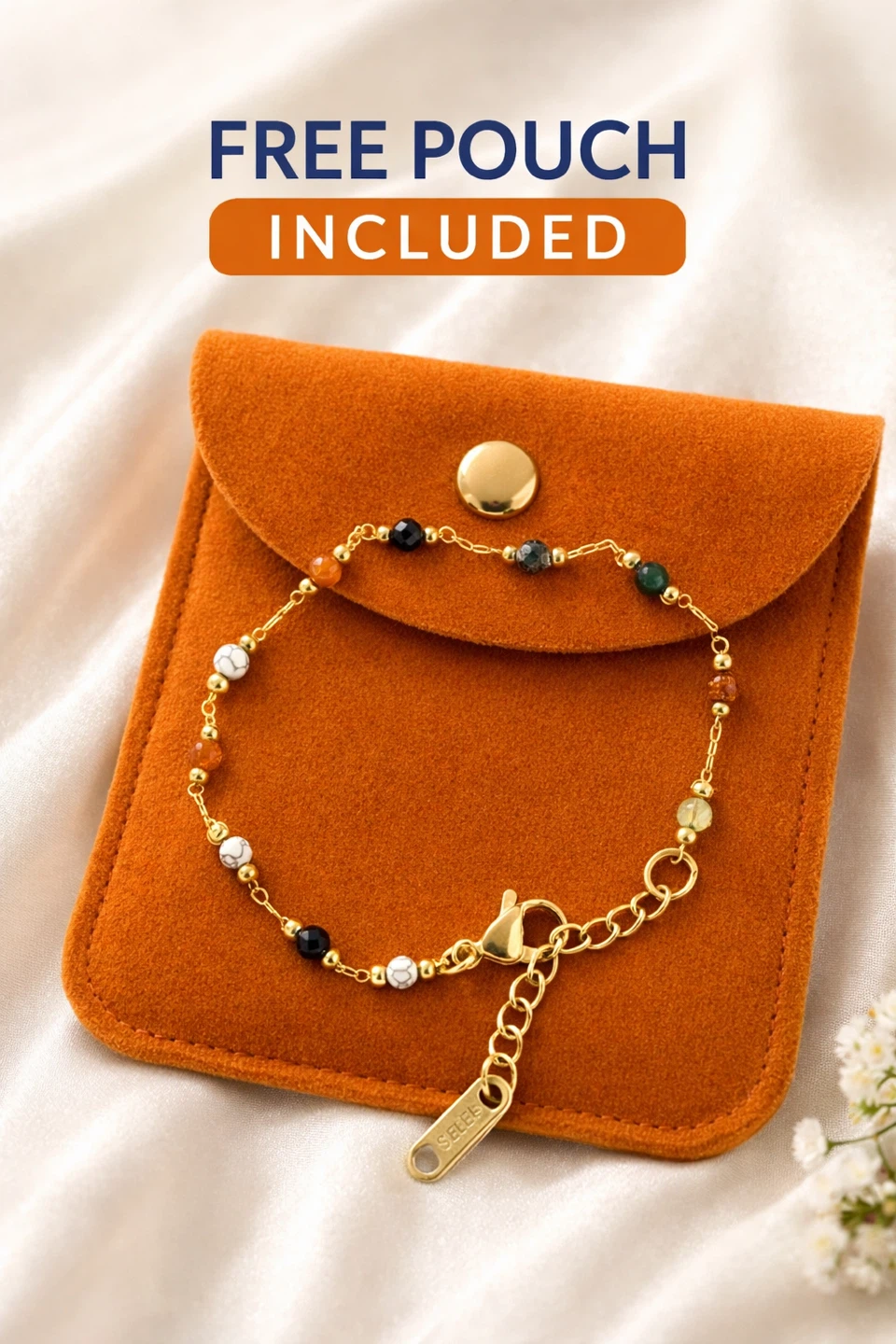 Sweet Chloe Beaded Bracelet with Free Pouch