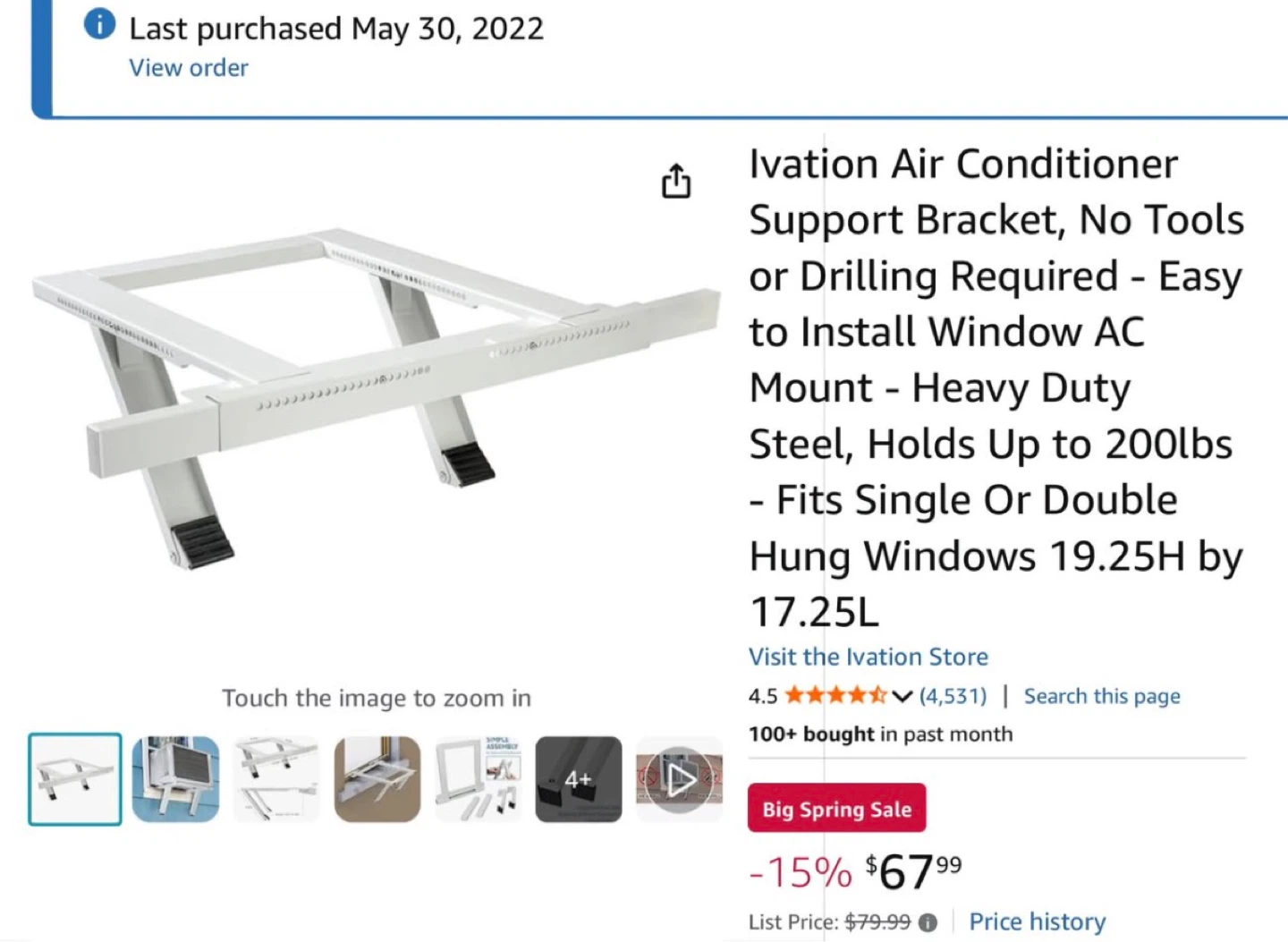 GE Window AC Unit + Support Bracket - photo 4