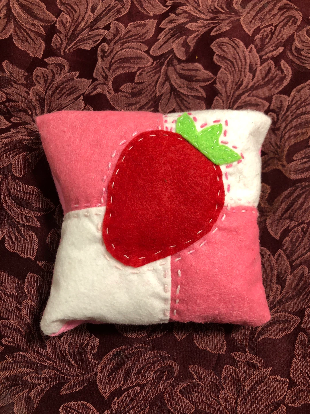 handmade strawberry pillow