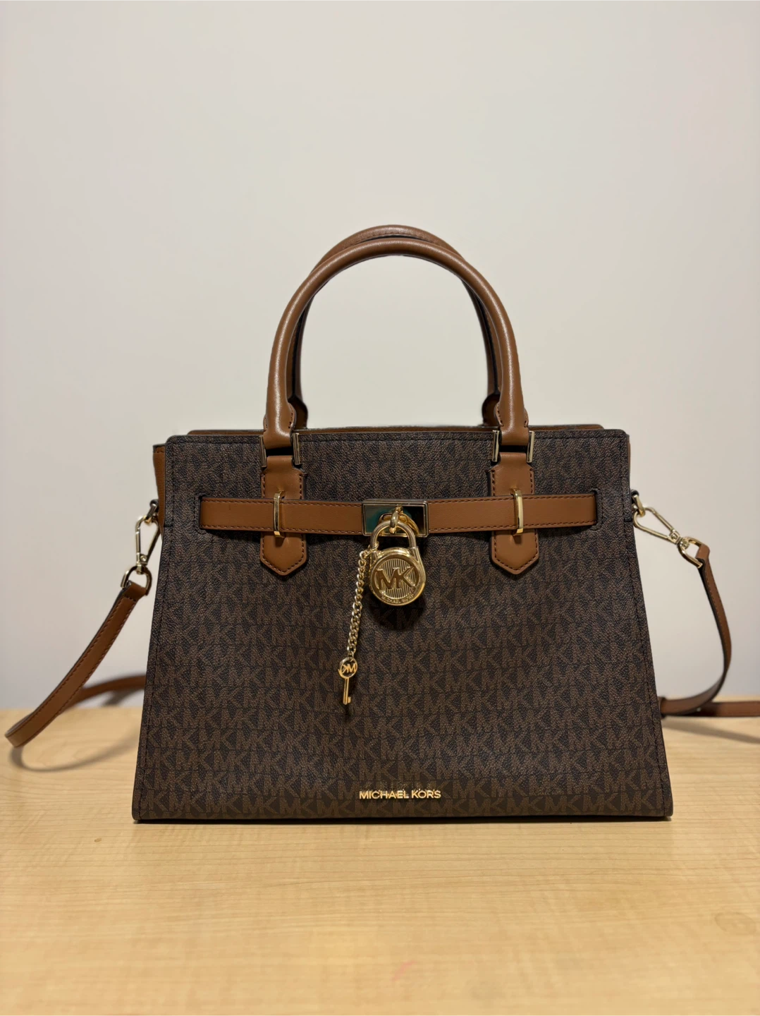 Michael Kors Signature Logo Satchel Bag