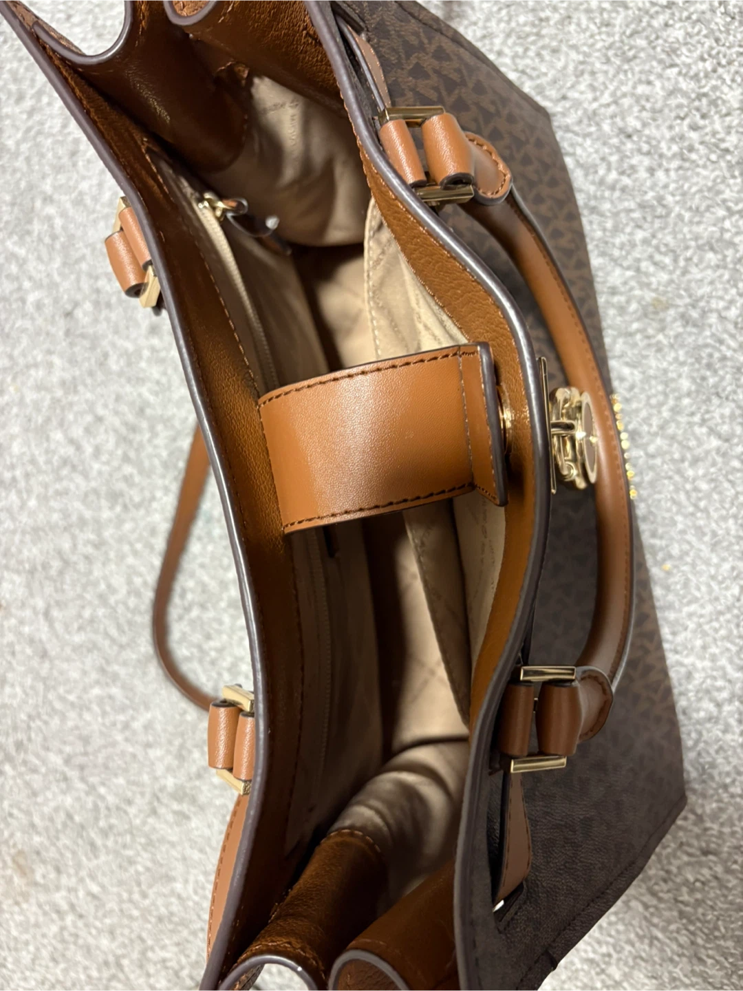 Michael Kors Signature Logo Satchel Bag - photo 5