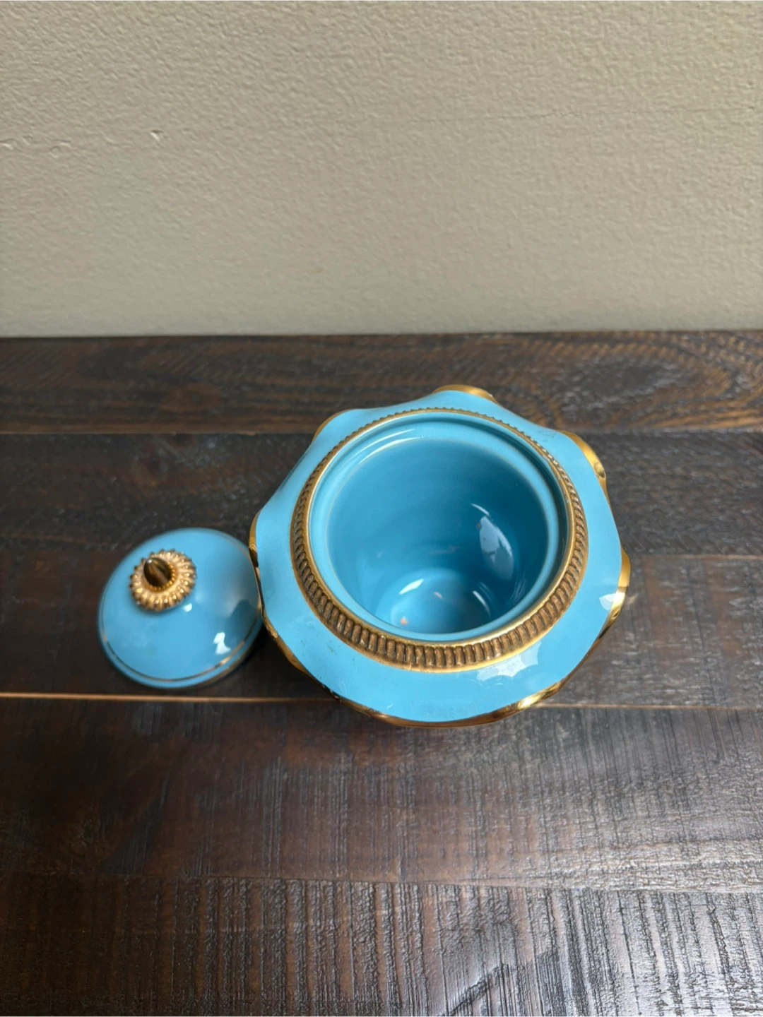 Vintage N. & C. Golden Century Lidded Jar Italy - photo 3