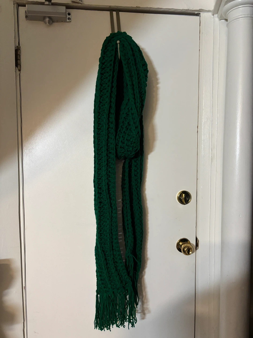 Handmade Crochet Scarf (JUMBO)- Green/Pink - photo 5