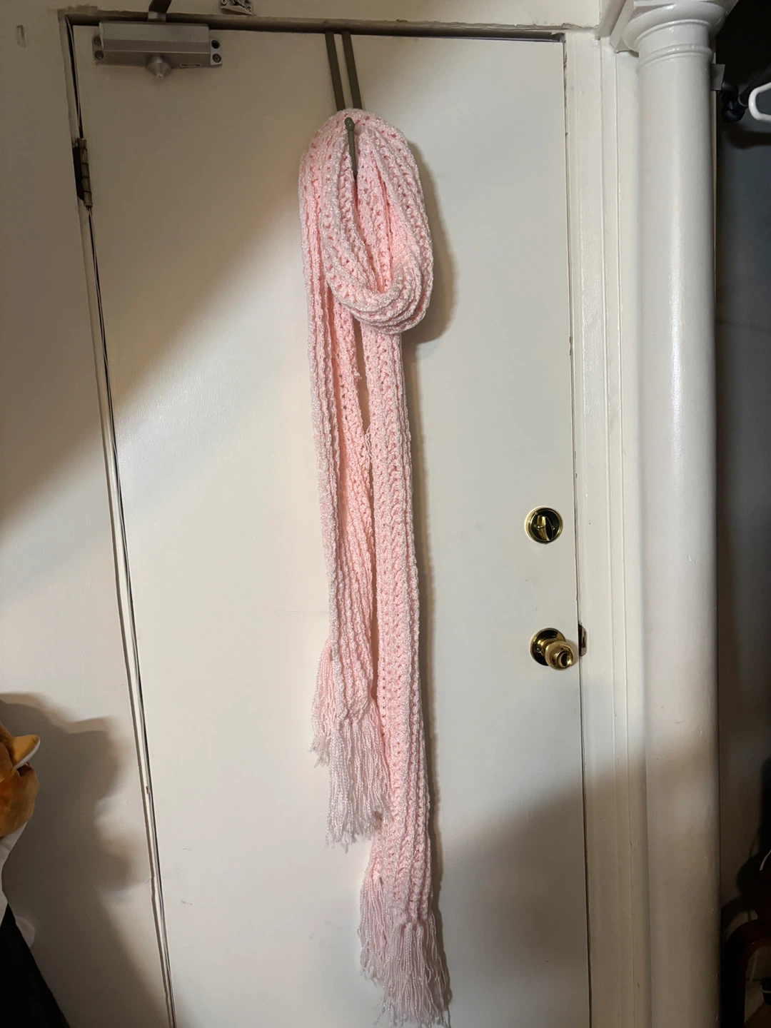 Handmade Crochet Scarf (JUMBO)- Green/Pink - photo 2