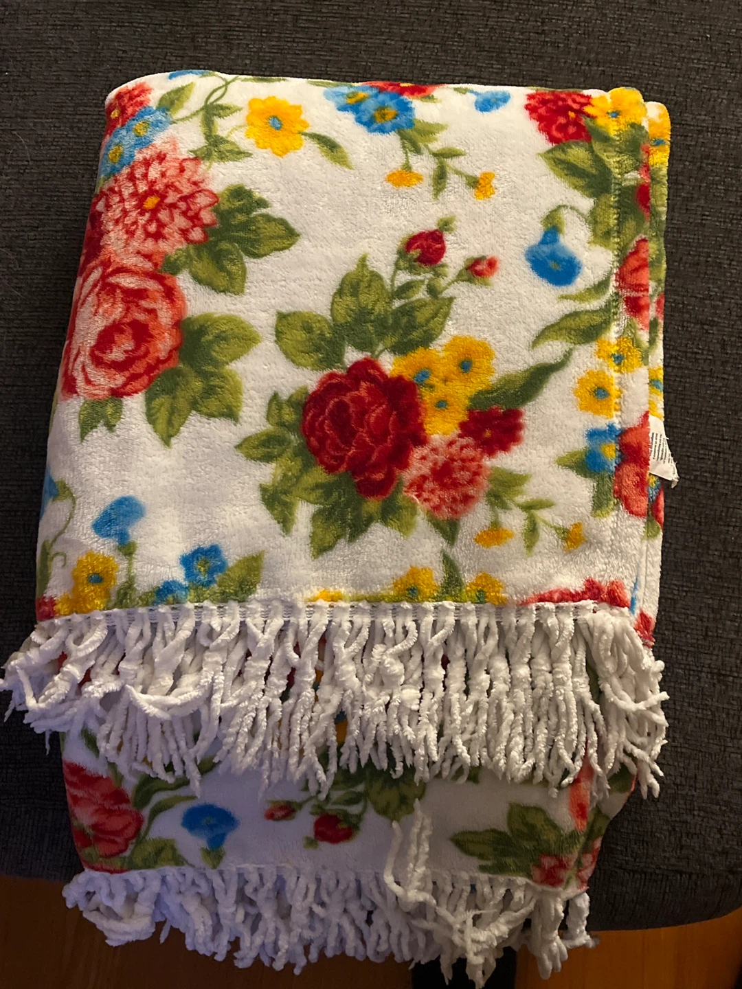 Pioneer Woman Floral Plush Throw Blanket