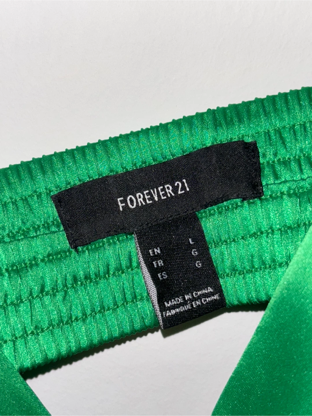 Forever 21 Green Satin Bralette - Size L 🥕 - photo 2