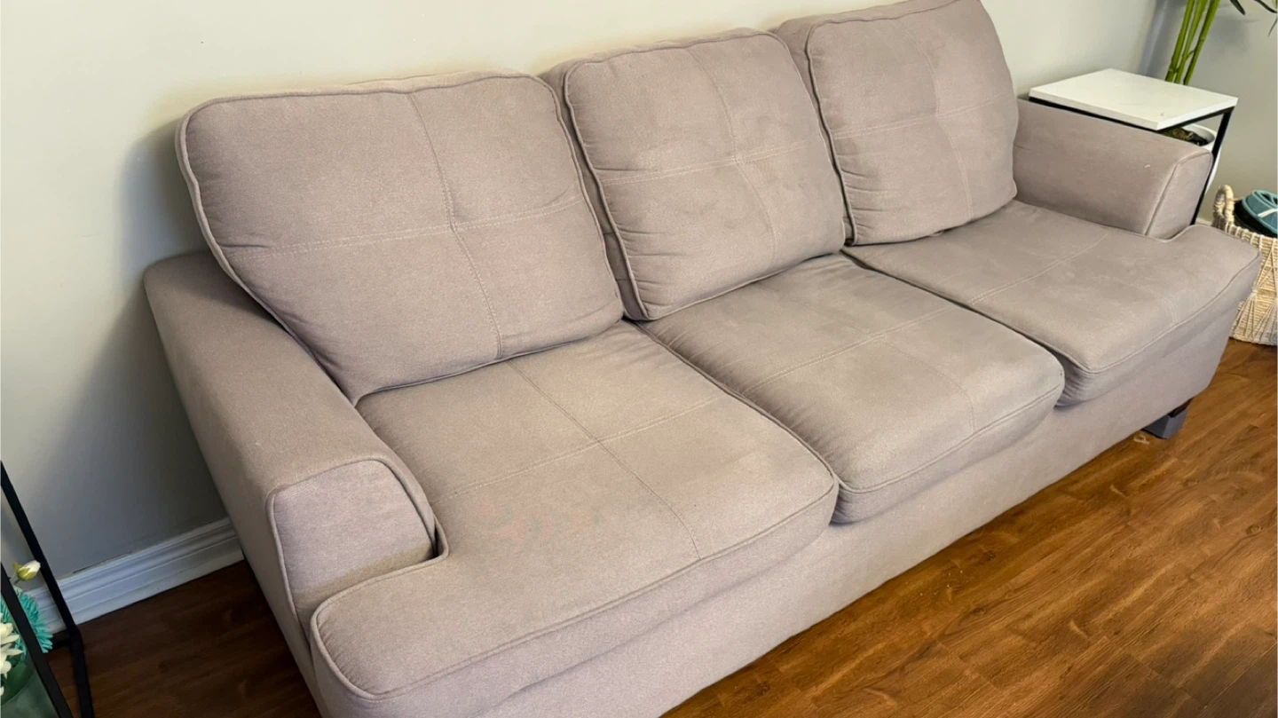 Grey Fabric Sofa & Love seat - photo 3