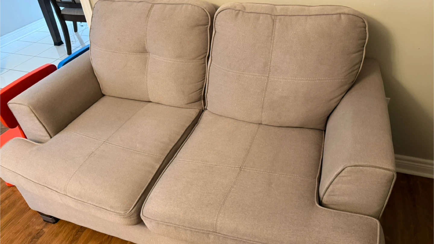 Grey Fabric Sofa & Love seat - photo 4