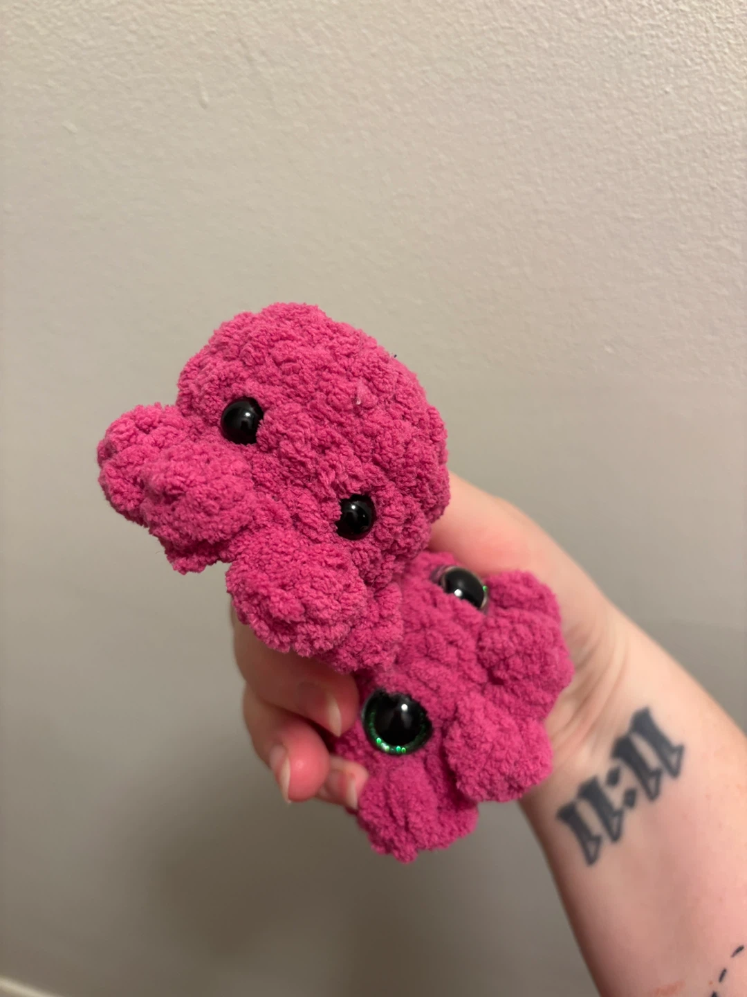 Pink Crocheted Stuffed Octopus Doll - photo 4