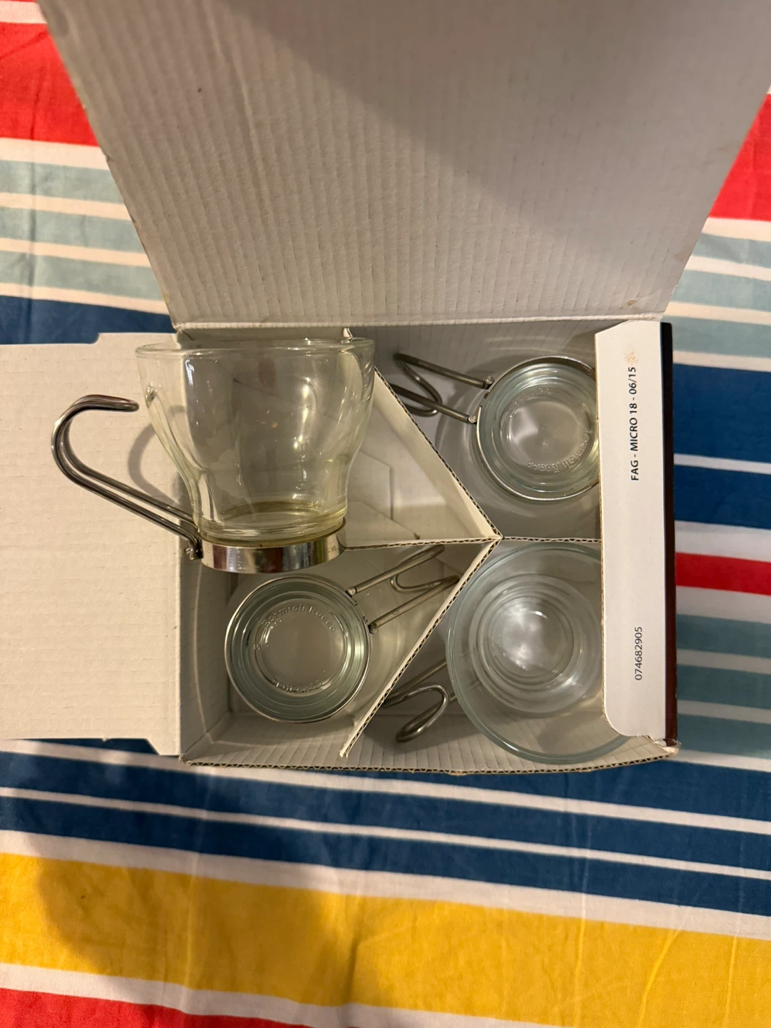 🥕 New Espresso Cups made of clear glass  - Set of 4 - photo 2