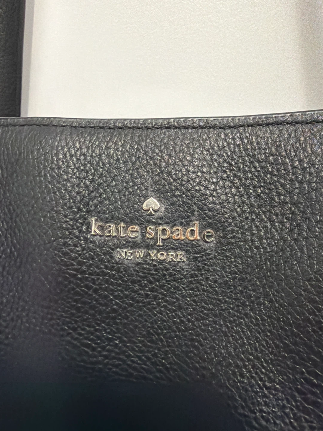 Kate Spade Black Leather Tote Bag