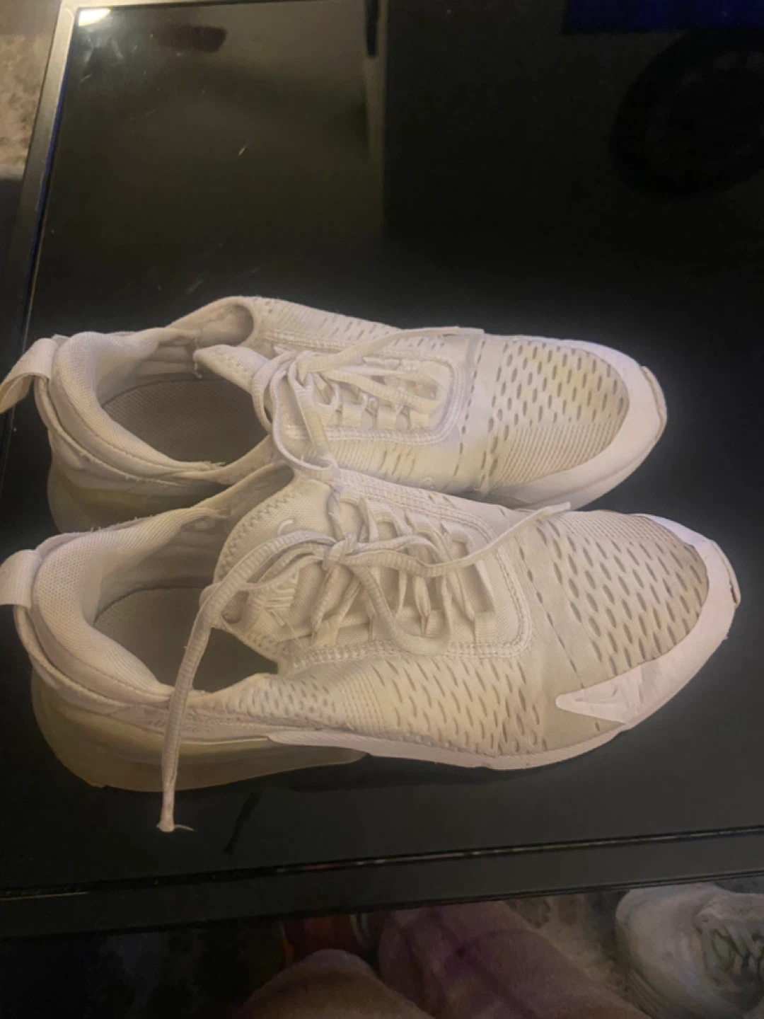 Nike Air Max 270 Youth Shoes White Size 6.5Y - photo 2