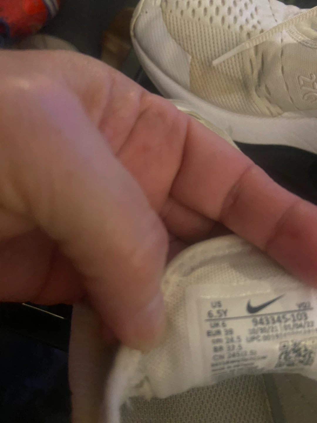 Nike Air Max 270 Youth Shoes White Size 6.5Y - photo 5