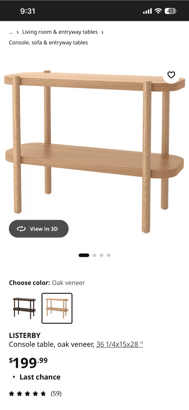 IKEA LISTERBY Console Table - photo 2