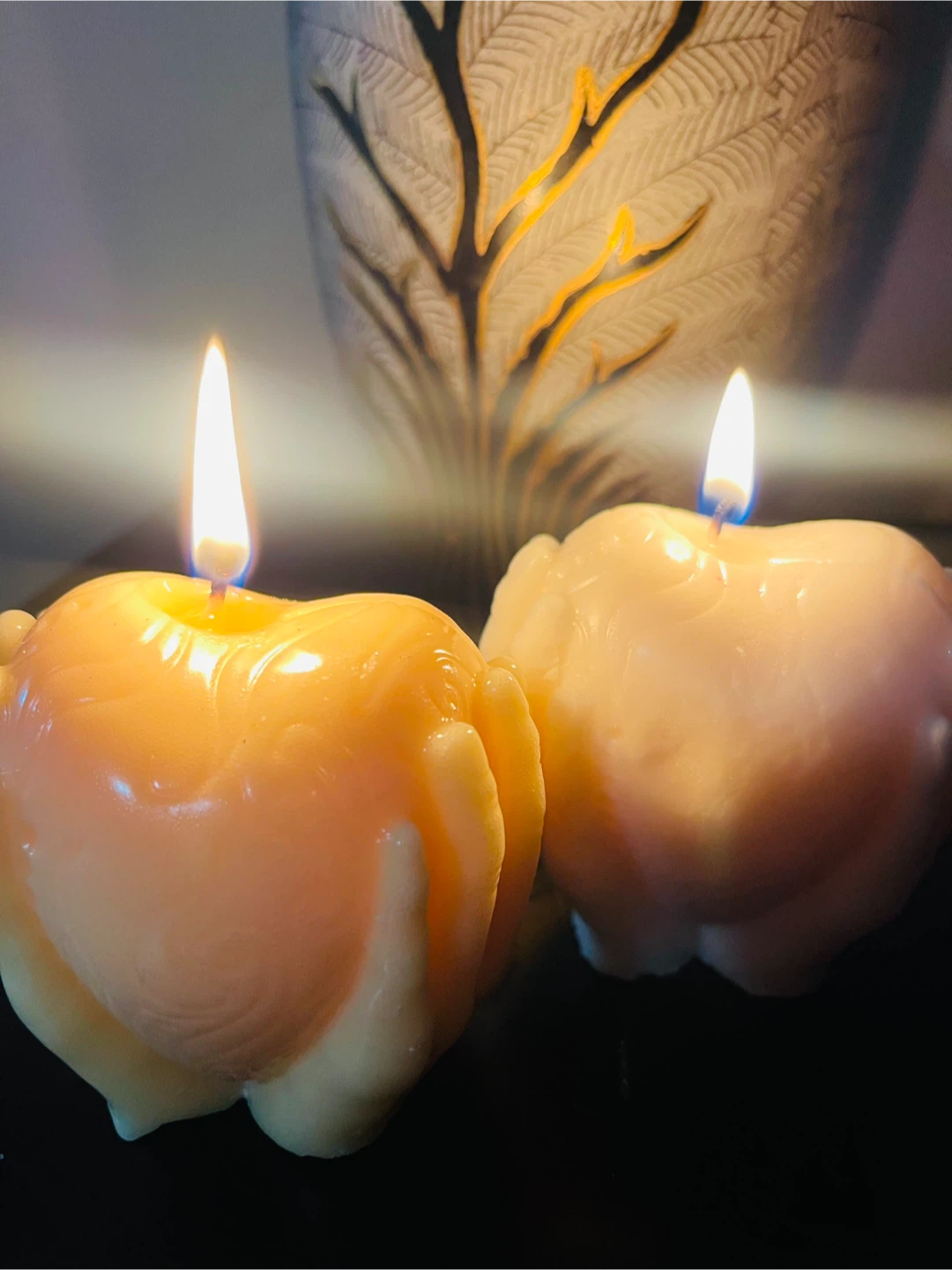 Hand-Shaped Heart Candles