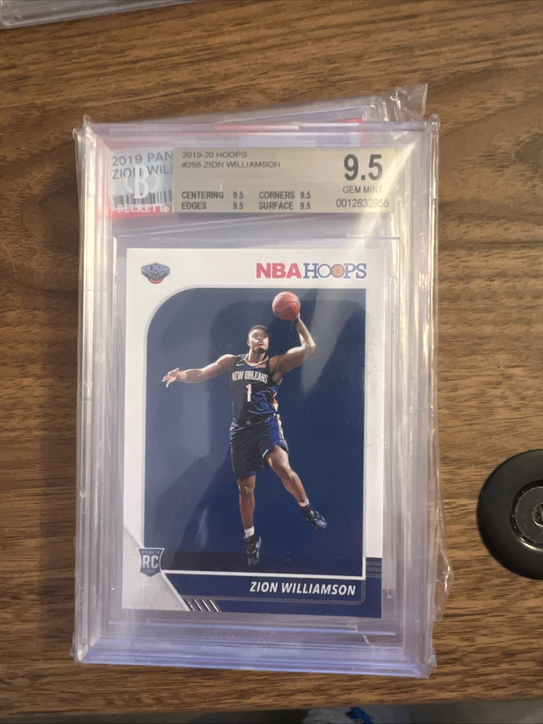 2019-20 Panini NBA Hoops Zion Williamson Rookie Card #258