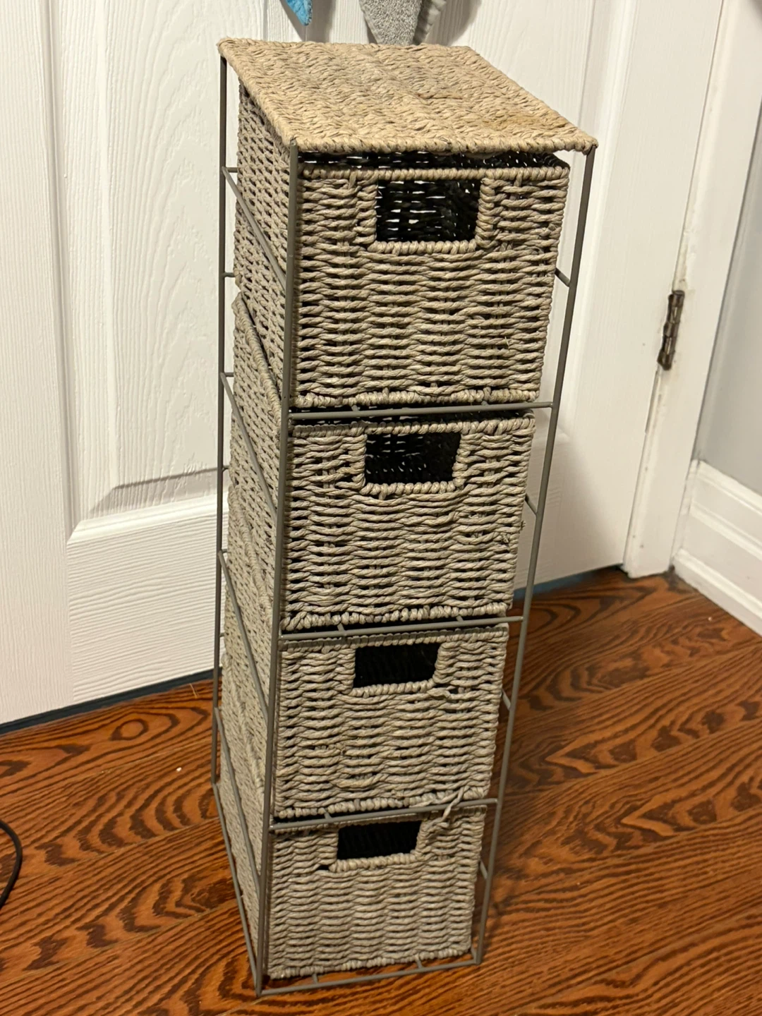 Woven Storage Organizer with 4 Baskets