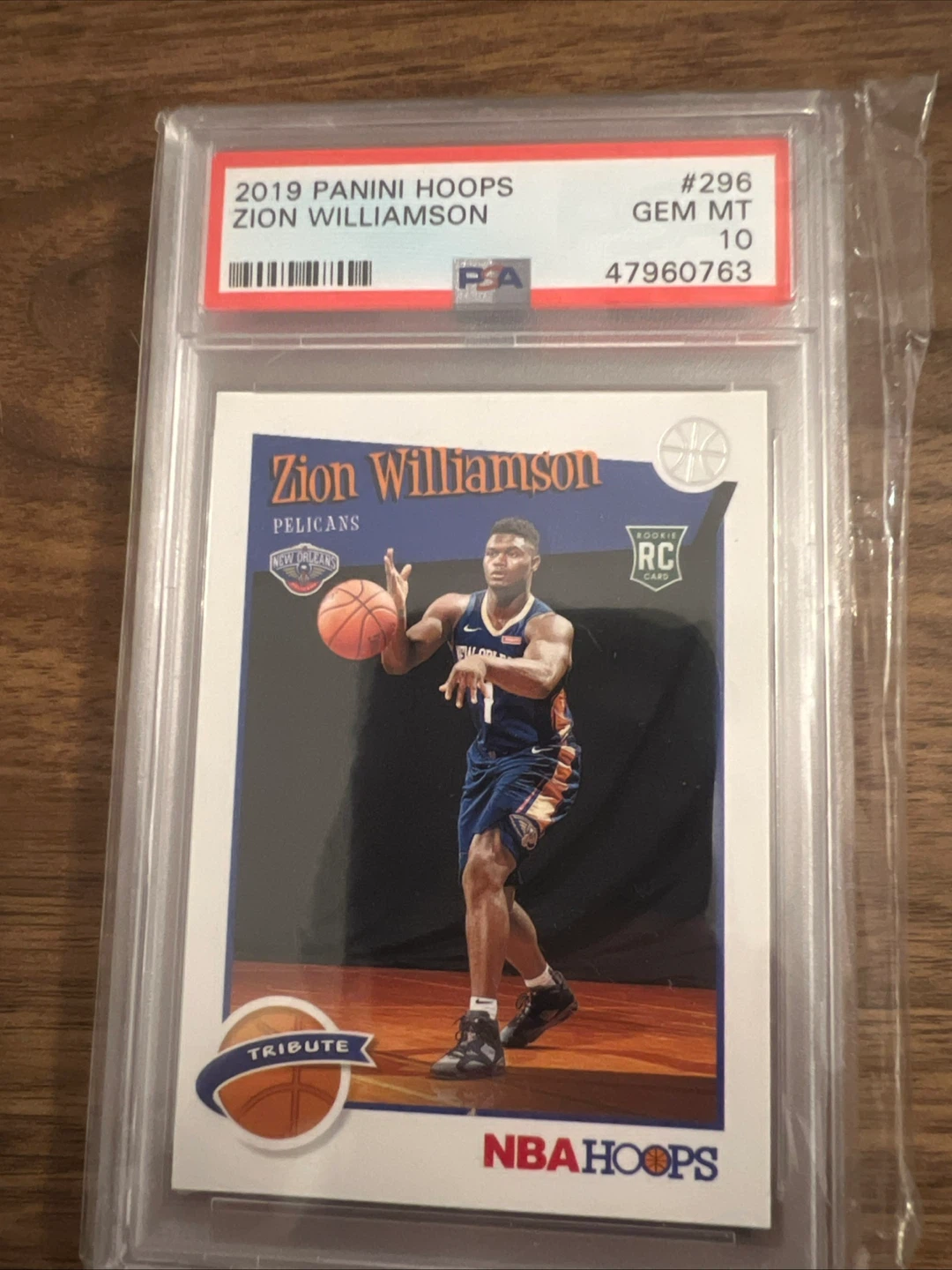2019 Panini Hoops Zion Williamson RC #296 PSA 10 Gem Mint