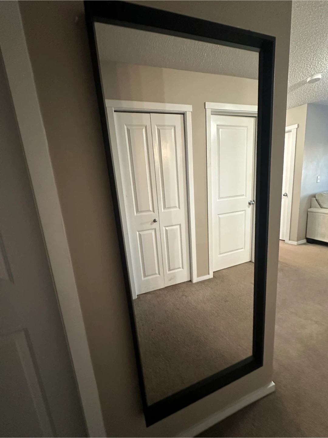 Large Rectangular Mirror with Black Frame - photo 2