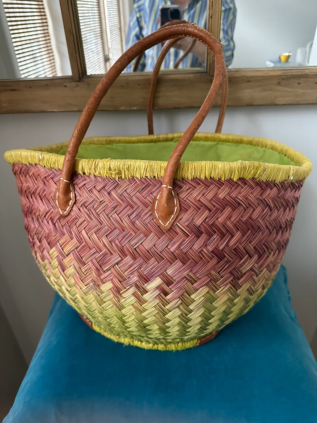 Woven Straw Tote Bag