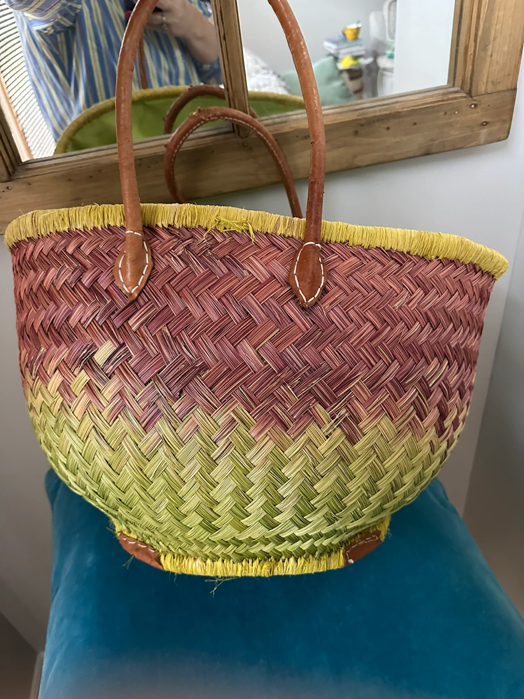 Woven Straw Tote Bag - photo 5