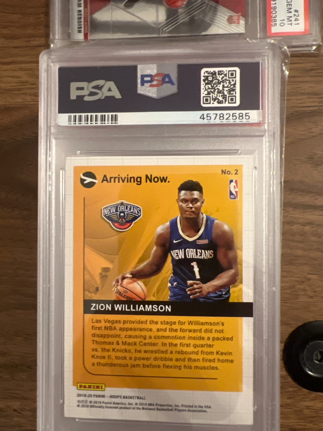 2019 Panini Hoops Zion Williamson Trading Card #2 GEM MT 10 - photo 2